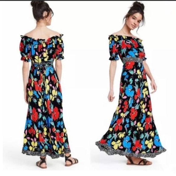 8 RIXO for Target Floral Off the Shoulder Dress - Picture 3 of 10